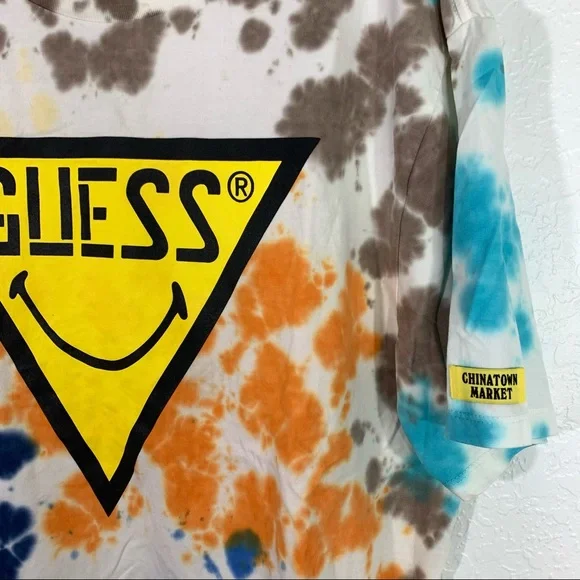 Guess x Chinatown Market Smiley Tye Dye Shirt